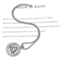 Vintage stainless steel Viking pendant necklace with runes and Celtic trinity knot - Pendant With Chain Width 3mm Length 50cm