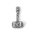 Pendentif marteau de Thor Mjölnir vintage en argent antique avec motifs de nœuds celtes - Pendentif Seul (Sans Chaîne)
