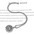 Vintage silver Eye of Horus medallion necklace with a box chain on white paper - Pendant With Chain Width 3mm Length 50cm