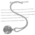 Collana vintage in acciaio inossidabile con ciondolo sole e luna e catena box - Ciondolo Con Catena Da 50cm