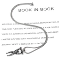 Retro stainless steel barbell athlete pendant necklace in vintage silver finish - Pendant with Chain 50cm