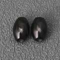 Polished black zirconia ceramic oval barrel beads with center hole for DIY jewelry - BC-0143 Black