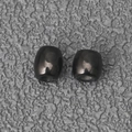Polished black zirconia ceramic oval barrel beads for DIY jewelry necklace making - BC-0152a Black