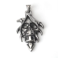 Gothic schedel hanger van vintage zilver roestvrij staal voor halskettingen - Alleen hanger