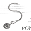 Collana vintage in acciaio inossidabile con ciondolo a moneta occhio mistico argento - Ciondolo con Catena da 50cm