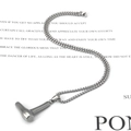 Herren Halskette aus silbernem Edelstahl mit industriellem Hammer Anhänger Design - Anhänger Mit Kette / Breite 3MM Länge 50cm
