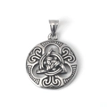 Pendentif nœud celtique vintage en acier inoxydable avec finition argentée rétro - Pendentif Seul (Sans Chaîne)