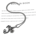Pendentif dragon vintage en acier inoxydable avec chaîne à perles carrées pour hommes - Pendentif Avec Chaîne Largeur 3mm Longueur 50cm / Argent