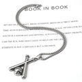 Collier avec pendentif battes de baseball croisées en acier inoxydable argenté - Largeur 3MM / Pendentif Avec Chaîne (Longueur 50cm)
