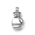 Polished stainless steel boxing glove pendant for men's hip hop street style necklace - Pendant Only (No Chain)