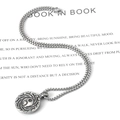Collana Yin Yang in acciaio argento con ciondolo Tai Chi vintage su catena box - Ciondolo Con Catena / 50cm