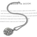 Retro stainless steel lion head pendant on silver box chain necklace for men and women - Pendant With Chain / 50cm