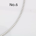 Macro view showing the precision diagonal embossed texture on this silver stainless steel chain - Fine Diagonal Pattern Style (6#)