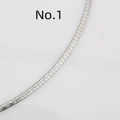 Textured flat snake chain necklace in stainless steel with elegant diamond pattern - Rhombus Pattern Style (1#)