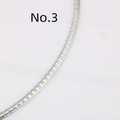 Collana a catena piatta a serpente in acciaio inossidabile con motivo goffrato argento - Linee Decorative Diagonali (3#)