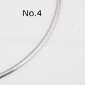Variante n.4 collana a catena piatta a serpente argento in acciaio inossidabile - Fette di Metallo Rettangolari (4#)