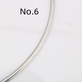 Collana a catena piatta omega in acciaio inossidabile argento lucido No.6 - Arco Segmentato Lucidato (6#)