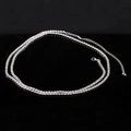 Elegant silver dual-row rhinestone body chain with adjustable lobster clasp closure - Silver-White