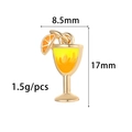 Detail view of a 14K gold plated cocktail pendant with dimensions 17mm by 8.5mm - Summer Drink Shape (ZX236)