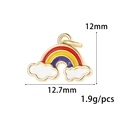 Schattige regenboog wolk hanger met emaille en gouden afwerking voor DIY sieraden - Regenboogwolk (ZX206)