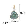 Makroansicht des grünen Herz-Zirkon-Anhängers mit Maßen von 28 mm Höhe und 19,5 mm Breite - Stil ZX110 / Malachitgrün