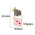 Afmetingen van de chocoladehanger met een hoogte van 24,2 mm en een breedte van 10,8 mm - Chocoladereep Stijl Hanger (ZX227)