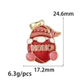 Macro shot of red enamel gnome pendant with XOXO text and 24.6mm height dimension - Red (ZX257)