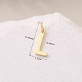 Polierter 14K Gold gefüllter Buchstabe L Anhänger 12,85mm für DIY Schmuckherstellung - 14K Gold Buchstabe L (H-11369)
