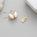 Chiusura a farfalla dorata con inserto in madreperla per collane e bracciali fai-da-te - Oro 14K
