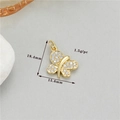 Detail of gold bow pendant with cubic zirconia inlay, measuring 18.4mm by 15.6mm - Gold Style 5