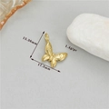 Detail showing dimensions of gold bow pendant with 15.36mm height and 17.3mm width - Gold Style 15