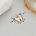 Bow pendant with colorful zircons and white enamel finish, measures 13.35x13.5mm - Gold Style 10