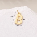 Polished 14K gold letter B pendant charm for DIY jewelry measuring 13.16mm - 14K Gold Letter B (H-11359)