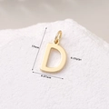 Polished 14K gold filled letter D pendant charm for DIY necklaces and bracelets - 14K Gold Letter D (H-11361)