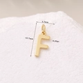 Polierter 14K vergoldeter Alphabet-Buchstabe F Anhänger für DIY Schmuckherstellung - 14K Gold Buchstabe F (H-11363)