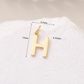 Poliertes 14K goldgefülltes Buchstabe H Anhänger, Maße 6,5 mm x 13 mm für Schmuck - 14K Gold Buchstabe H (H-11365)