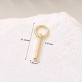 Poliertes 14K Gold-Filled Stabanhänger mit 13,43 mm Länge und 1,55 mm Breite für Ketten - 14K Gold Buchstabe I (H-11366)
