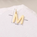14K vergoldeter Buchstaben M Anhänger für DIY Halsketten Maße 12,94 x 9,17 mm - 14K Gold Buchstabe M (H-11370)