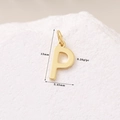 Minimalistischer 14K vergoldeter Buchstabe P Anhänger für DIY Halsketten und Armbänder - 14K Gold Buchstabe P (H-11373)