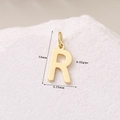 Polierter 14K goldgefüllter Buchstabe R Anhänger für DIY Halskette mit 13mm Höhe - 14K Gold Buchstabe R (H-11375)