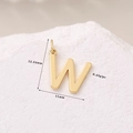 Polierter 14K Gold Filled Buchstabe W Anhänger 12,34x11mm für DIY-Schmuckherstellung - 14K Gold Buchstabe W (H-11380)