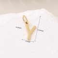 Polierter 14K vergoldeter Buchstabe Y Anhänger mit den Maßen 13.65x6.4mm groß - 14K Gold Buchstabe Y (H-11382)