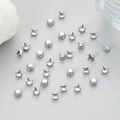 Detailed view of silver square four-claw brass settings for DIY jewelry accessories - Palladium Gold No Hole (SUM0003)