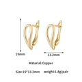Detail of 14k gold-filled lever-back earring hooks with dimensions 19x13.2mm and weight 1.8g - Water Drop Hollow Style (gmd63047) / 14K Gold