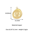 Detailed view of gold plated tree of life pendant with 18.26mm dimensions and weight - Hamsa Hand Style (GD1018) / Gold