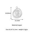 Detailed size specifications of the Hamsa Evil Eye pendant with precise measurements - Hamsa Hand Style (GD1018) / Steel