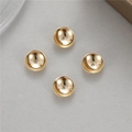 Vier 14K goldgefüllte Perlenkappen mit polierter Oberfläche für handgefertigten DIY-Schmuck - Gold Spiegel Poliert Schalenstil (B-0152/8mm)