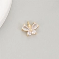 Exquisite gold-plated butterfly pendant with micro-set zircon for DIY jewelry making - Zircon Butterfly Style (H-10803)