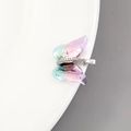 14K gold filled butterfly pendant with gradient resin wings and zircon stones for jewelry DIY - Palladium Purple Blue Gradient Butterfly Style (H-11982)