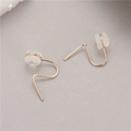 Orecchini a croce dorati eleganti con ganci a U e stile minimalista a sospensione - Gancio per Orecchio Senza Tappo (N-0015)